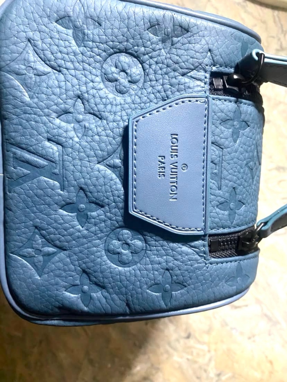 Louis Vuitton Blue Monogram Leather Men’s Dopp Kit Ne - Picture 3 of 5